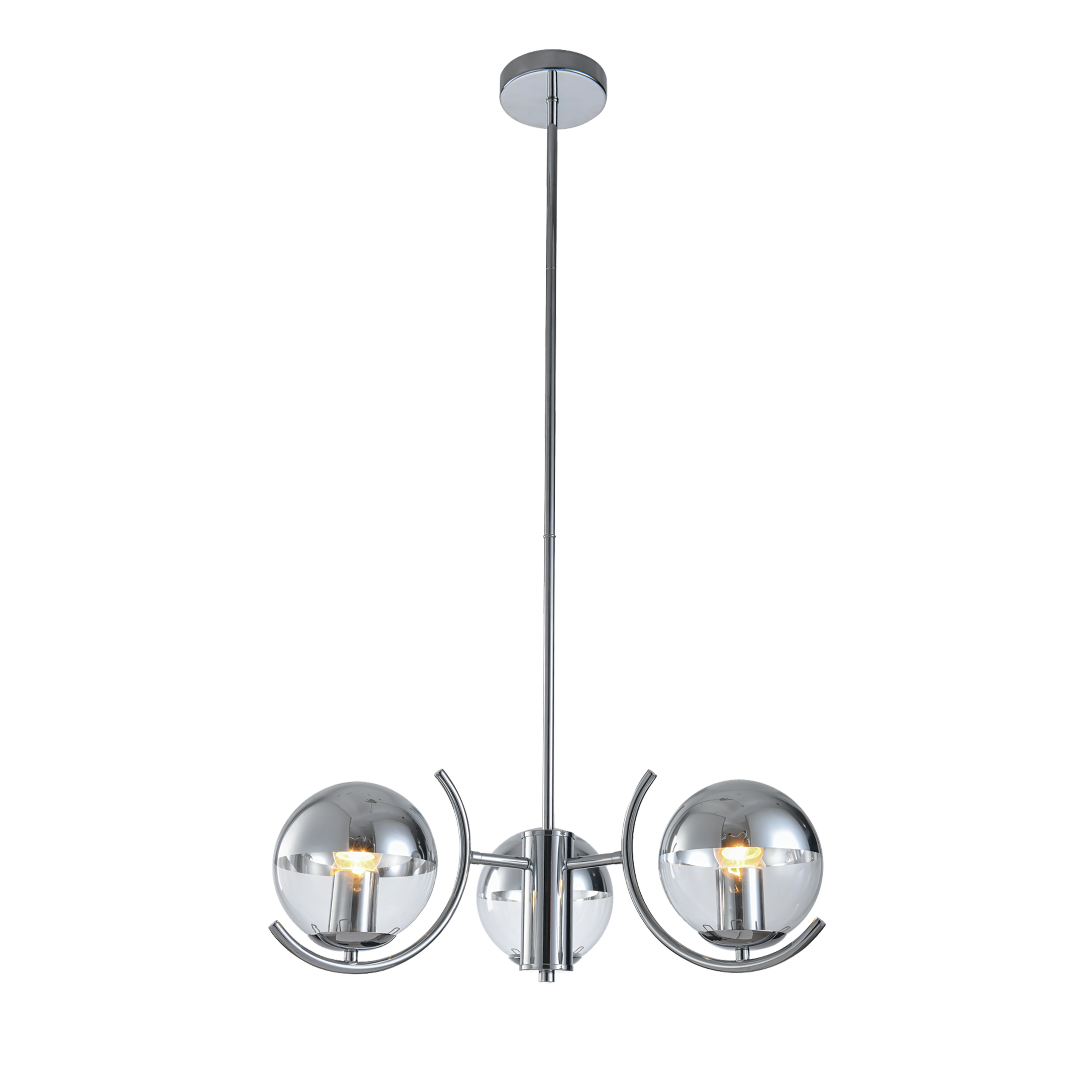 Avant-garde design chrome finish chandelier indoor lighting dining room E27